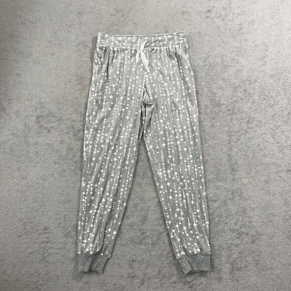 NEW Nautica Womens M Gray Star Print Pajama Set Long Sleeve Top & Jogger - Picture 3 of 8